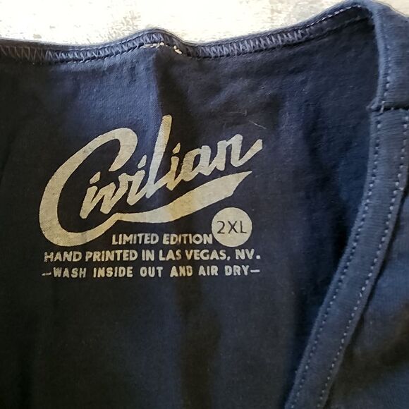 Civilian Limited Edition By Billy Dagerty Its A Riot Navy Blue Tank Top Size 2XL - Picture 6 of 8
